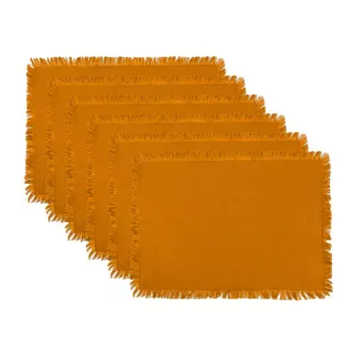 Design Imports Solid Pumpkin Spice 6-pc. Placemats