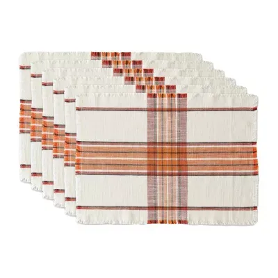 Design Imports Pumpkin Spice Plaid 6-pc. Placemat