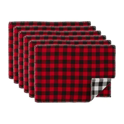 Design Imports Christmas Buffalo 6-pc. Placemats