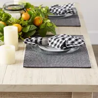 Design Imports & White 2-Tone Ribbed 6-pc. Table Linen Sets