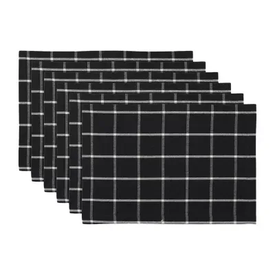 Design Imports Black Check 6-pc. Table Linen Set