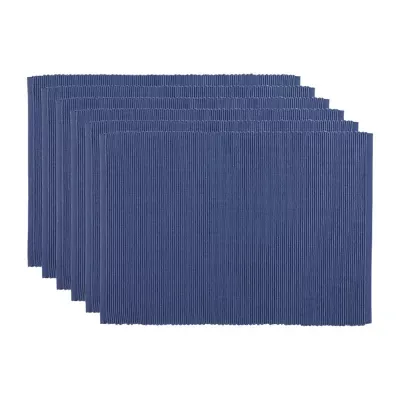Design Imports French Blue Ribbed 6-pc. Table Linen Set