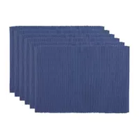 Design Imports French Blue Ribbed 6-pc. Table Linen Sets