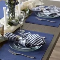 Design Imports French Blue Ribbed 6-pc. Table Linen Sets