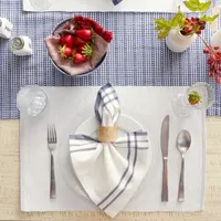 Design Imports Light Gray Chambray Fine Ribbed 6-pc. Placemats