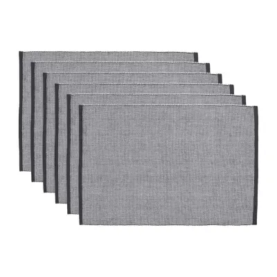 Design Imports Chambray Fine Ribbed 6-pc. Placemat