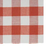 Design Imports Vintage Red Buffalo Check Ribbed 6-pc. Table Linen Sets