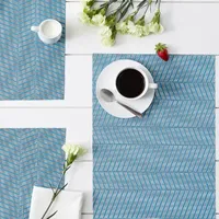 Design Imports Storm Blue Textured Twill Weave 6-pc. Placemats