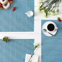 Design Imports Storm Blue Textured Twill Weave 6-pc. Placemats