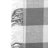 Design Imports Gray Heavyweight Check Fringed 6-pc. Table Linen Sets