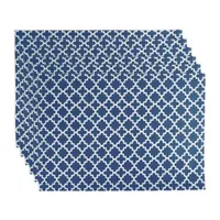 Design Imports Nautical Blue Lattice 6-pc. Placemats