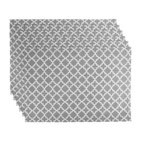 Design Imports Gray Lattice 6-pc. Placemats