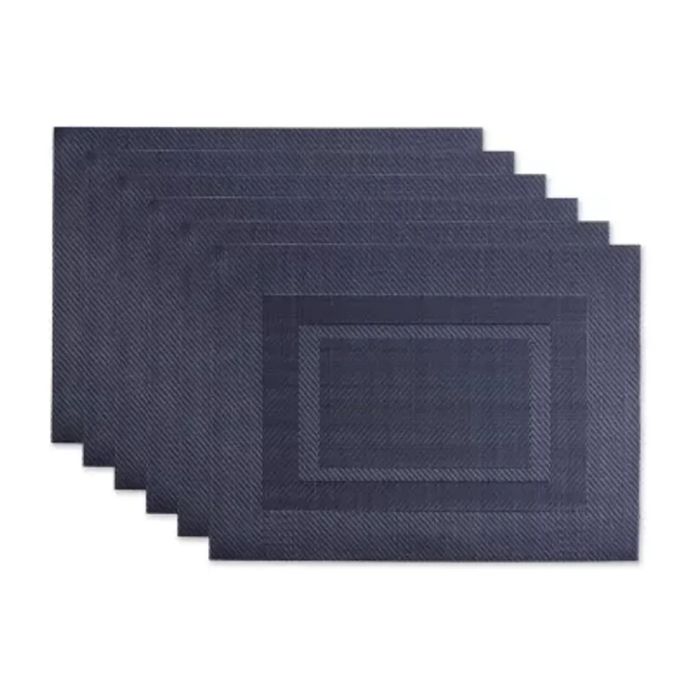 Design Imports Stonewash Blue Doubleframe 6-pc. Placemats