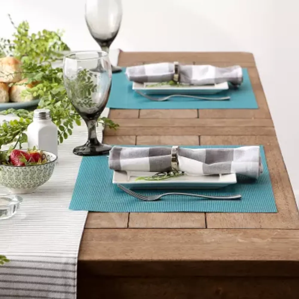 Design Imports Teal Doubleframe 6-pc. Placemats