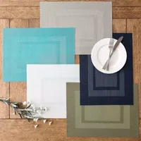 Design Imports Teal Doubleframe 6-pc. Placemats