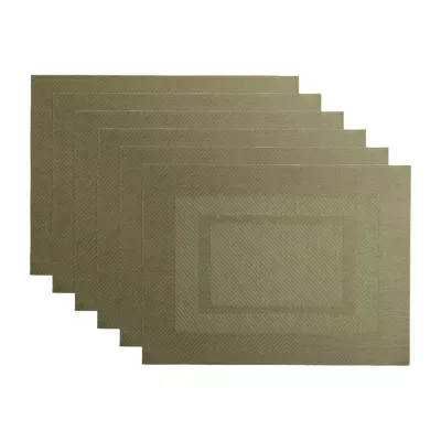 Design Imports Sage Green Doubleframe 6-pc. Placemats