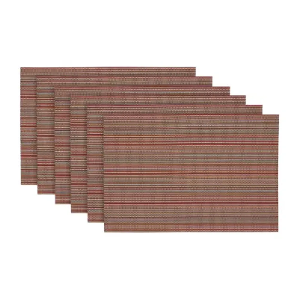 Design Imports Tango Red Stripe 6-pc. Placemats