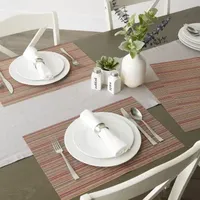 Design Imports Tango Red Stripe 6-pc. Placemats