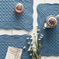 Design Imports French Blue Quilted Farmhouse 6-pc. Placemats