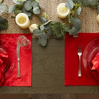 Design Imports Red Velvet 4-pc. Table Linen Sets