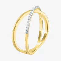 Diamond Addiction (G-H / Si2-I1) Womens 1/10 CT. T.W. Lab Grown White 10K Gold Delicate Cocktail Ring