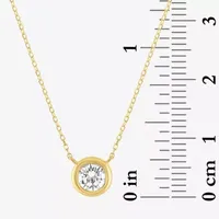 Diamond Addiction (G-H / Si2-I1) Womens 1/2 CT. T.W. Lab Grown White 10K Gold Round Pendant Necklace