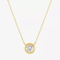 Diamond Addiction (G-H / Si2-I1) Womens 1/2 CT. T.W. Lab Grown White 10K Gold Round Pendant Necklace