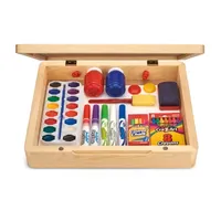 Cra-Z-Art 5-In-1 Portable Wooden Tabletop Art Easel With Chalkboard And Dry Erase Board