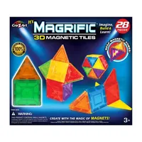 Cra-Z-Art Magrific 3d Magnetic Tiles - Magnetic Toy Set (28-Piece) Building Set