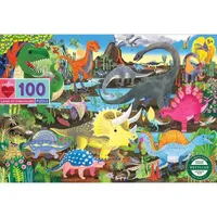 Eeboo Land Of Dinosaurs 100 Piece Puzzle Puzzle