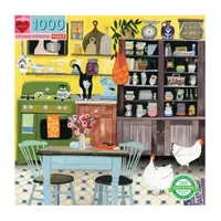 Eeboo Piece And Love Kitchen Chickens 1000 Piece Square Adult Jigsaw Puzzle Puzzle
