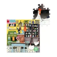 Eeboo Piece And Love Kitchen Chickens 1000 Piece Square Adult Jigsaw Puzzle Puzzle