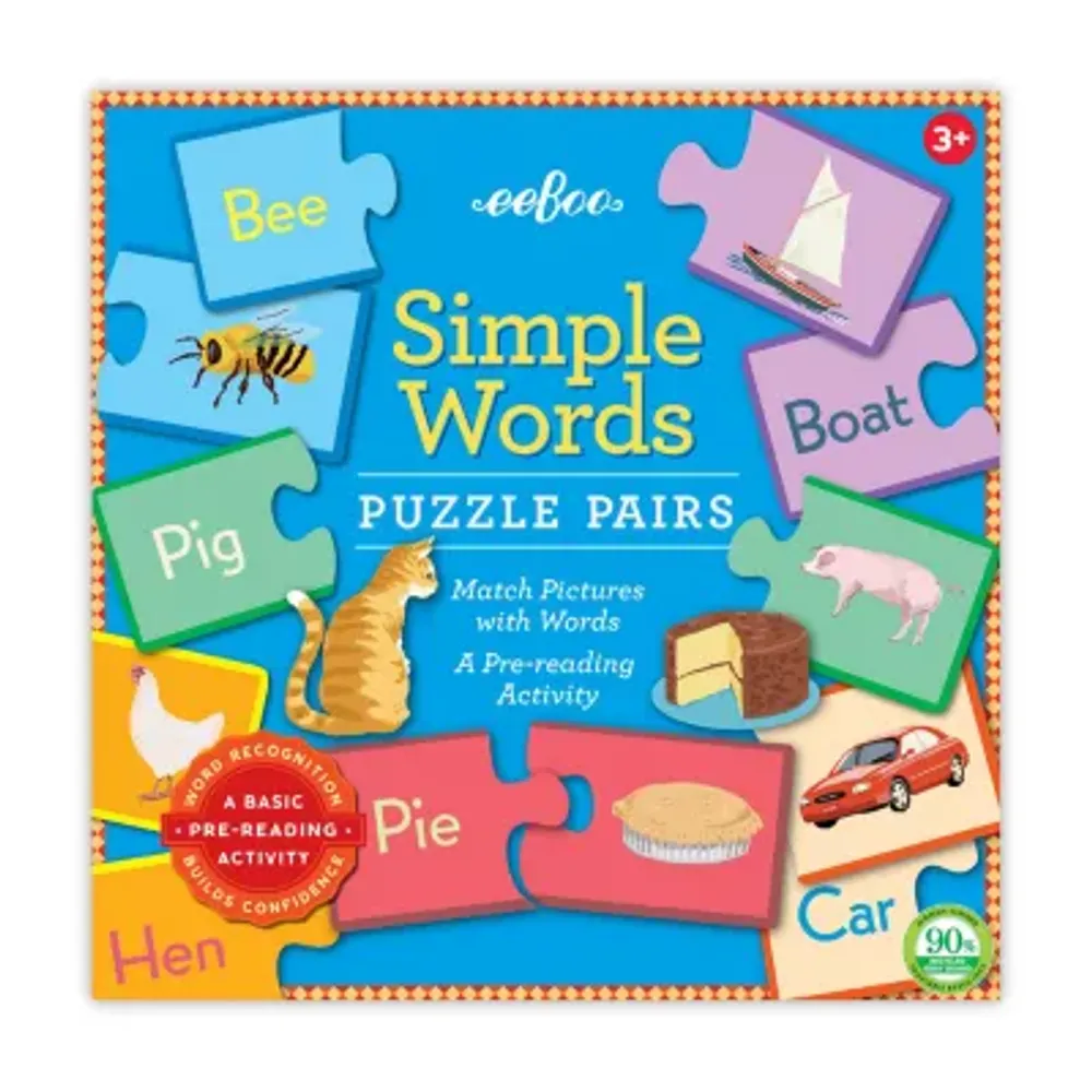 Eeboo Simple Word Puzzle Pairs