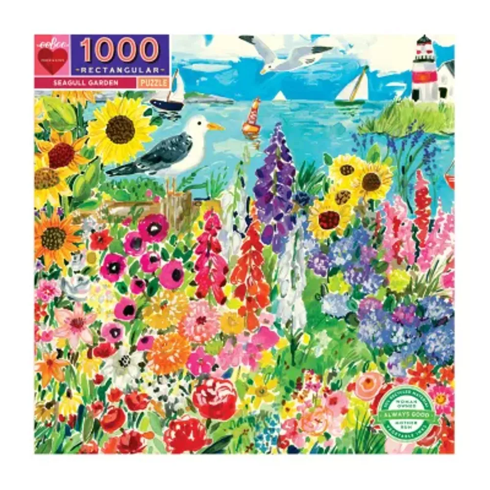 Eeboo Piece And Love Seagull Garden 1000  Piece Rectangular Adult Jigsaw Puzzle Puzzle