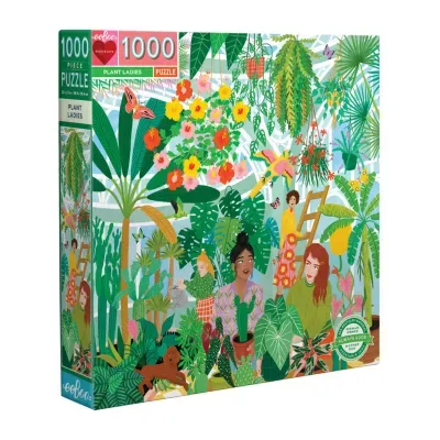 Eeboo Piece And Love Plant Ladies 1000 Piece Square Adult Jigsaw Puzzle Puzzle