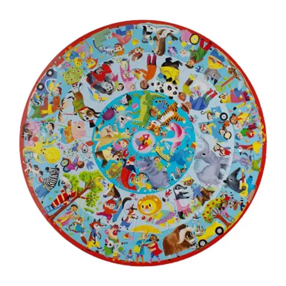 Eeboo Good Deeds 36 Piece Giant Round Jigsaw Puzzle For Kids Puzzle