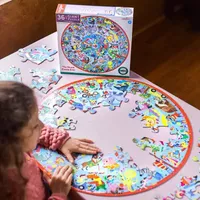 Eeboo Good Deeds 36 Piece Giant Round Jigsaw Puzzle For Kids Puzzle