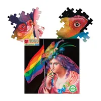 Eeboo Piece And Love Liberty Rainbow 1000 Piece Square Adult Jigsaw Puzzle Puzzle