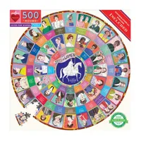 Eeboo Piece And Love Votes For Women 500 Piece Round Circle Jigsaw Puzzle Puzzle