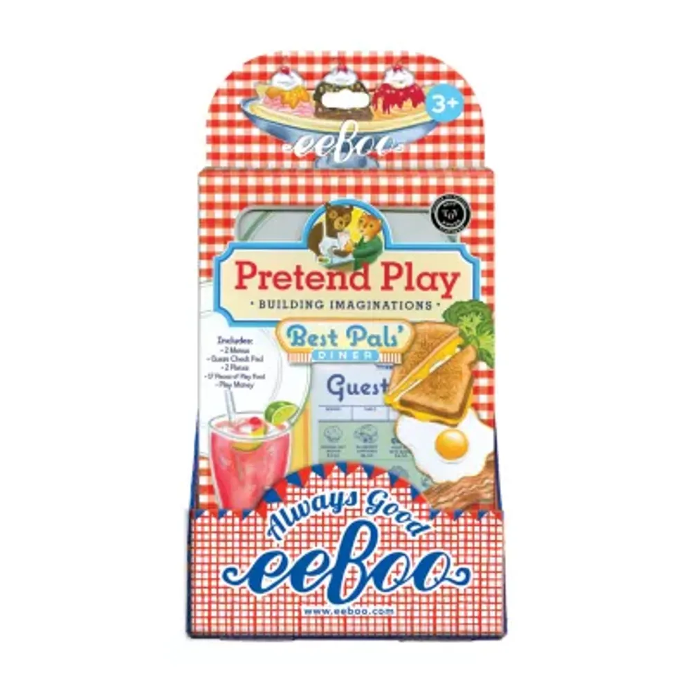 Eeboo Best Pals' Diner Pretend Play Set Props For Make Believe Play Kitchen