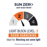 Sun Zero Emory Energy Saving Light-Filtering Rod Pocket Single Curtain Panel