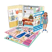 Eeboo Baker And Painter Paper Dolls Reusable Set 3-pc. Craft Kit