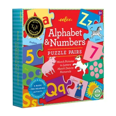 Eeboo: Alphabet & Numbers Puzzle Pairs