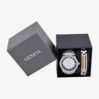 Geneva Mens Two Tone 2-pc. Watch Boxed Set Mac8078jc