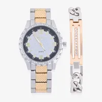 Geneva Mens Two Tone 2-pc. Watch Boxed Set Mac8078jc