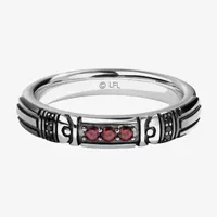 Star Wars Fine Jewelry Dark Armor Mens Diamond Accent Genuine Red Garnet Sterling Silver Fashion Ring