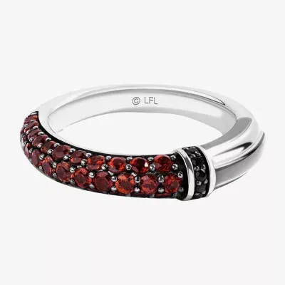 Star Wars Fine Jewelry Darth Vader™ Womens 4MM Diamond Accent Genuine Red Garnet Sterling Silver Band