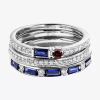 Star Wars Fine Jewelry R2-D2 3MM 1/3 CT. T.W. Genuine Blue Sapphire Sterling Silver Band