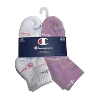 Champion Big Girls 6 Pair Quarter Ankle Socks