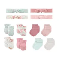 The Peanutshell 0-3m Floral Elephant Baby Unisex 30-pc. Baby Clothing Set